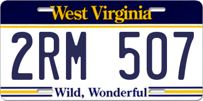 WV license plate 2RM507