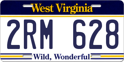 WV license plate 2RM628