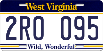 WV license plate 2RO095