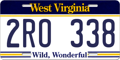 WV license plate 2RO338