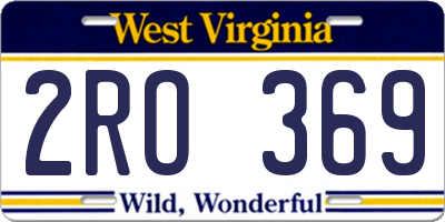 WV license plate 2RO369