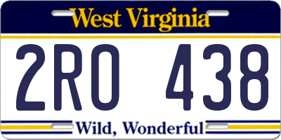 WV license plate 2RO438