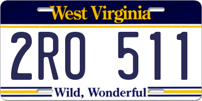 WV license plate 2RO511