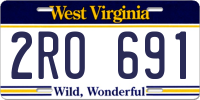 WV license plate 2RO691