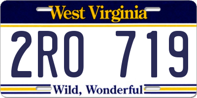 WV license plate 2RO719