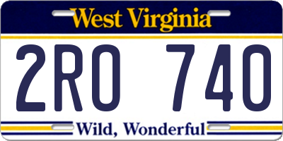 WV license plate 2RO740