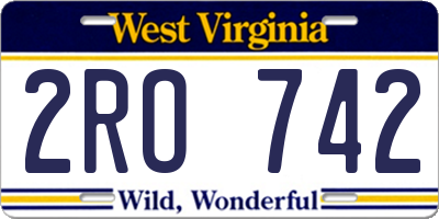 WV license plate 2RO742