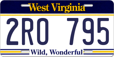 WV license plate 2RO795