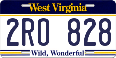 WV license plate 2RO828