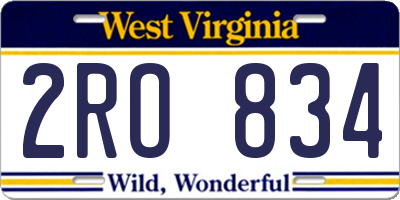 WV license plate 2RO834