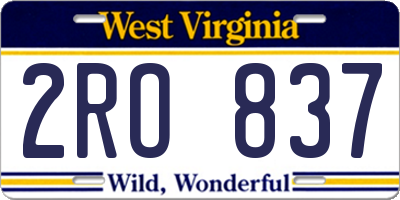 WV license plate 2RO837