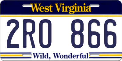 WV license plate 2RO866