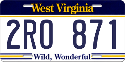 WV license plate 2RO871