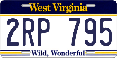 WV license plate 2RP795