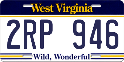 WV license plate 2RP946