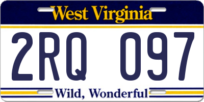 WV license plate 2RQ097