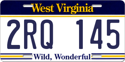 WV license plate 2RQ145