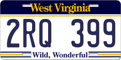 WV license plate 2RQ399
