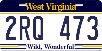 WV license plate 2RQ473