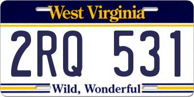 WV license plate 2RQ531