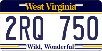 WV license plate 2RQ750