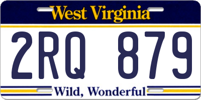 WV license plate 2RQ879
