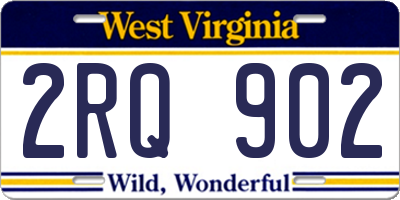WV license plate 2RQ902