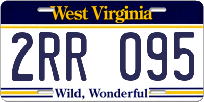 WV license plate 2RR095