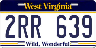 WV license plate 2RR639