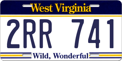 WV license plate 2RR741