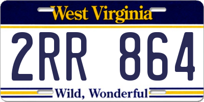 WV license plate 2RR864