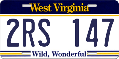 WV license plate 2RS147
