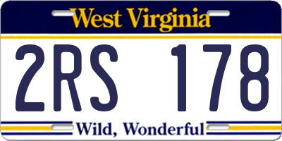 WV license plate 2RS178