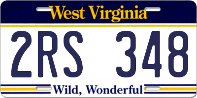 WV license plate 2RS348