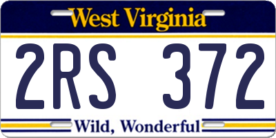 WV license plate 2RS372