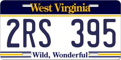 WV license plate 2RS395