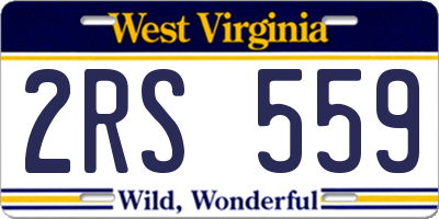 WV license plate 2RS559