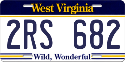 WV license plate 2RS682