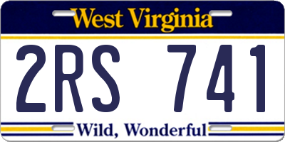 WV license plate 2RS741