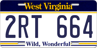 WV license plate 2RT664