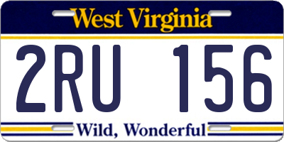 WV license plate 2RU156