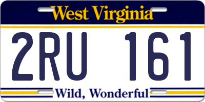 WV license plate 2RU161