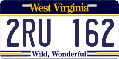 WV license plate 2RU162