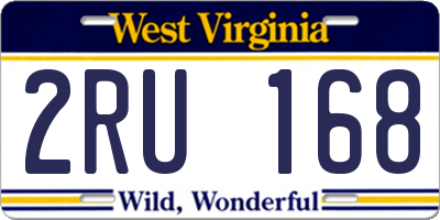 WV license plate 2RU168