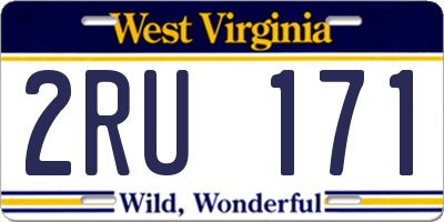 WV license plate 2RU171