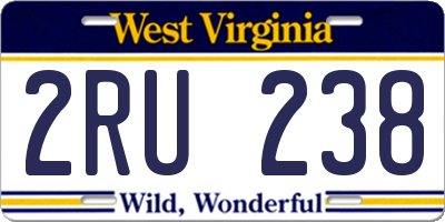 WV license plate 2RU238