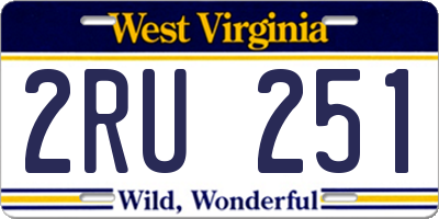 WV license plate 2RU251