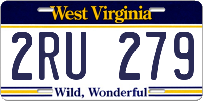 WV license plate 2RU279
