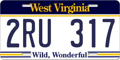 WV license plate 2RU317