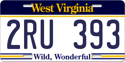 WV license plate 2RU393